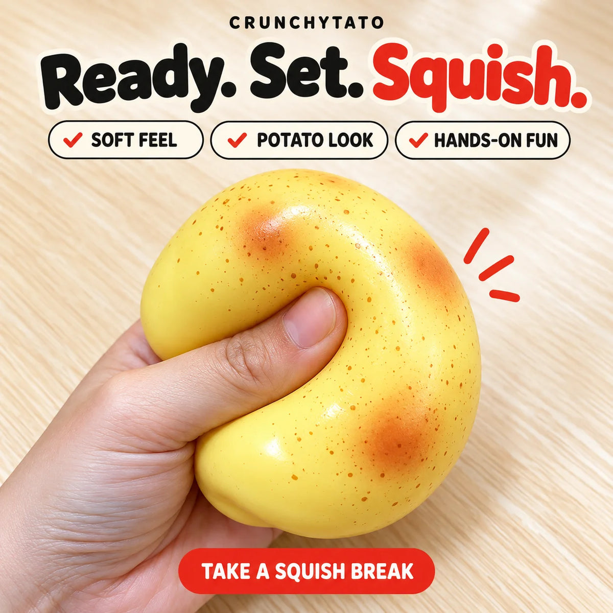 Cheezmi™ CrunchyTato Potato Squishy Toy