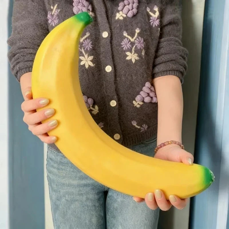 Cheezmi™ BananaMelt Giant Banana Squishy Toy – Slow Rising Sensory Fidget Toy for Stress Relief