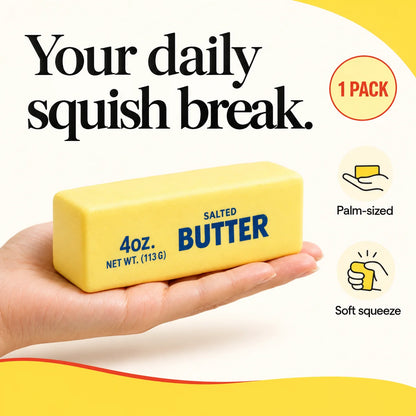Cheezmi™ ButterMelt Butter Stick Squishy Toy – Stretchy Sensory Fidget Toy for Stress Relief