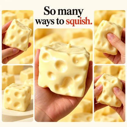 Cheezmi™ CheeseStretch Jumbo Cheese Squishy Toy – Super Stretchy Slow Rebound Sensory Fidget Toy
