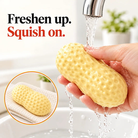 Cheezmi™ NuttyMelt Large Peanut Squishy Toy – Slow Rising Sensory Stress Ball & Fidget Toy