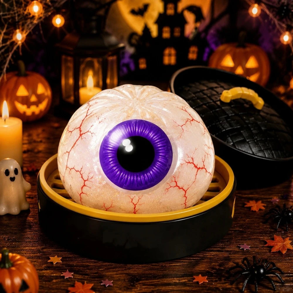 Cheezmi™ BooDumpling Halloween Dumpling Squishy Toy – Slow Rising Sensory Fidget Toy with Steamer Box
