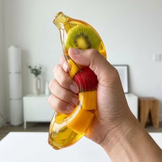 Cheezmi™ BananaJelly Big Banana Squishy Toy – Jelly Sensory Stress Ball & ASMR Fidget Toy